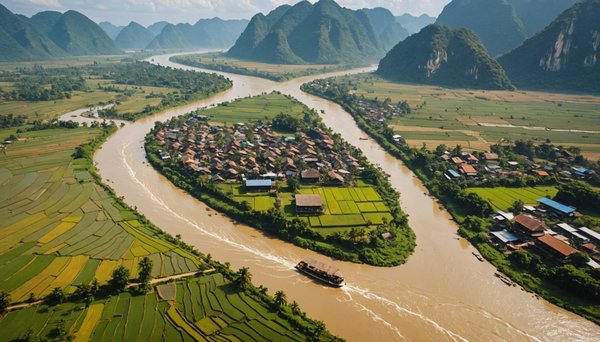 Quel est le parcours du mékong à travers six pays ?